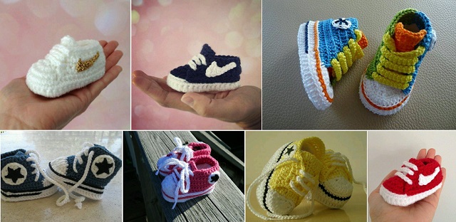 Super Stylish Nike Inspired Crochet Baby Booties