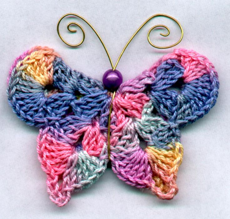 Crochet Butterfly - Knitting, Crochet, Dıy, Craft, Free ...