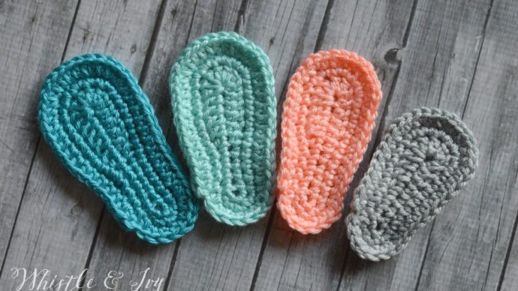Basic Baby Sole Pattern – Crochet Bootie Sole
