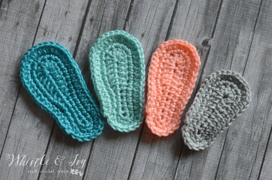 Basic Baby Sole Pattern – Crochet Bootie Sole