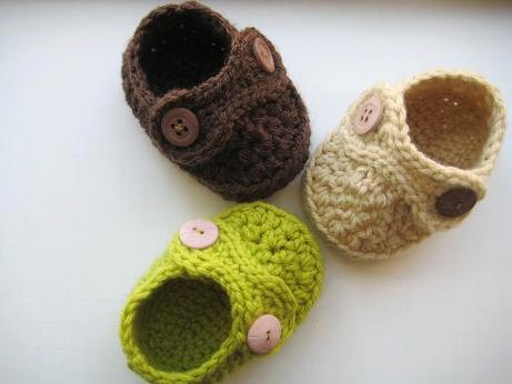 Boy's Striders Crochet Baby Booties - Knittting Crochet
