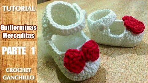 DIY Como tejer escarpines, merceditas, guillerminas a crochet, ganchillo