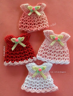 Souvenir a crochet para baby shower vestidito, paso a paso