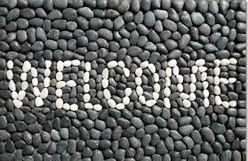 Making Welcome Mat From Pebblestones