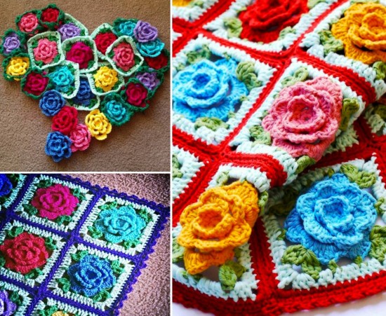 Crochet Rose Blanket