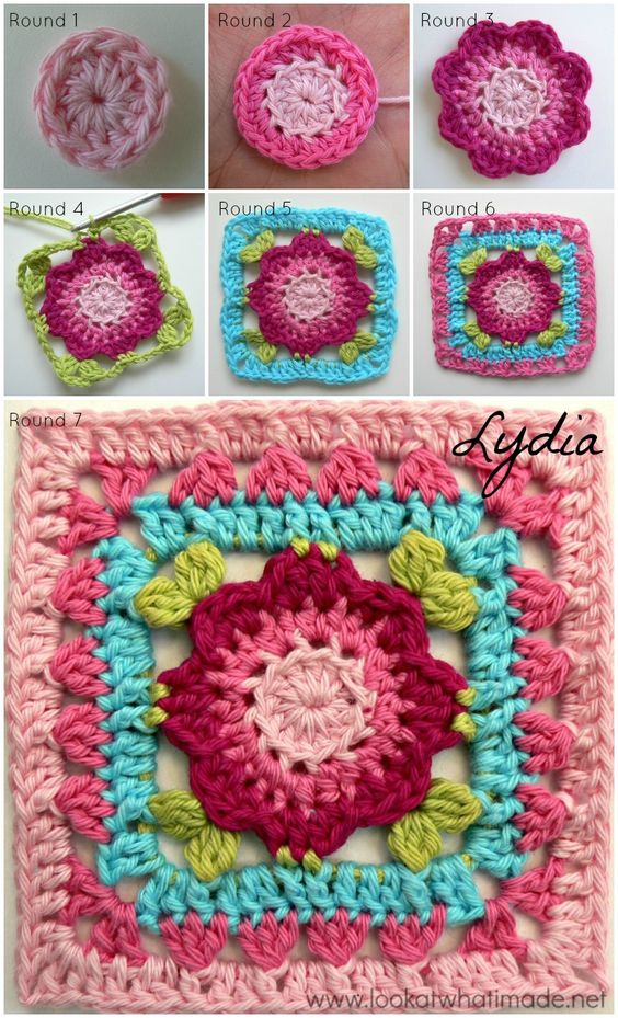 Crochet Squares free pattern video