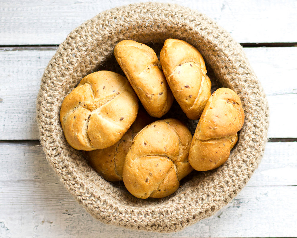 Bread Baskets Made By Crochet Needles