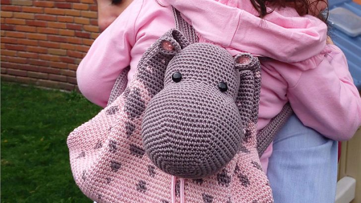 Hippo Backpack crochet pattern