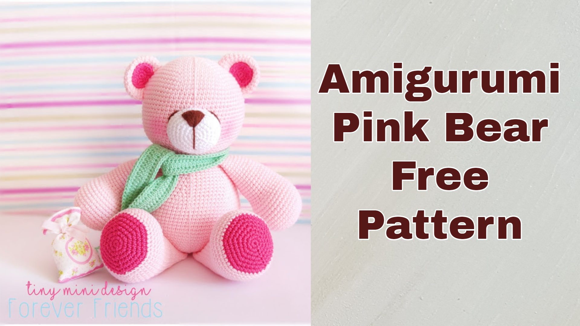 Amigurumi Pink Bear Free Pattern