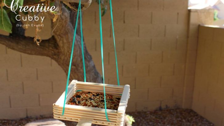 POPSICLE STICK BIRD FEEDER – DIY