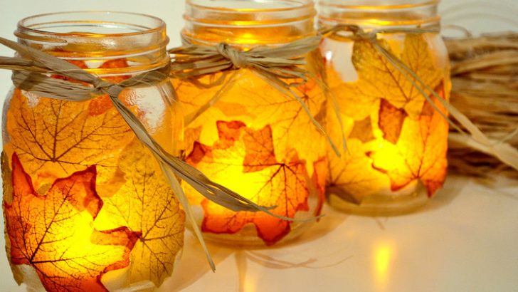 Tea Light (Candle Holder) Made of Dried Leaves