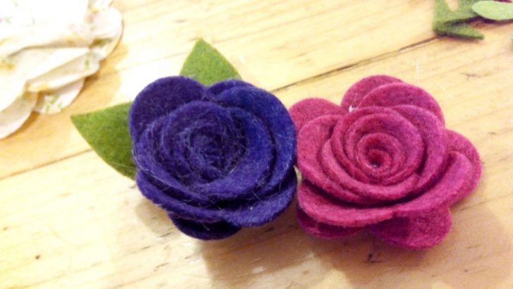 Rose Made of Felt
