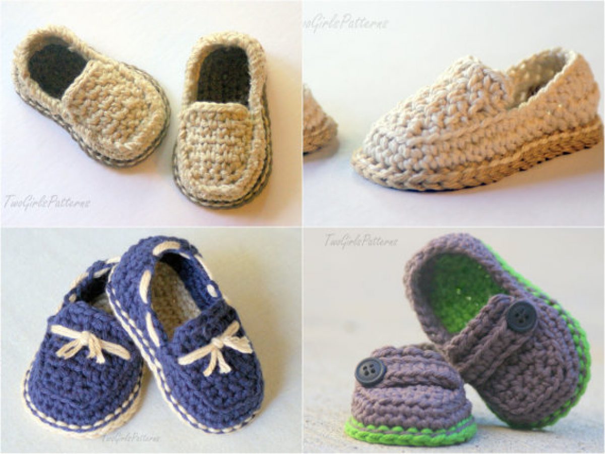 baby boy knitted booties