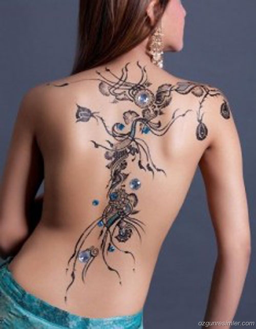 Indian Henna Tattoo Model