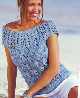 knitting-summer-ladies-blouse-patterns