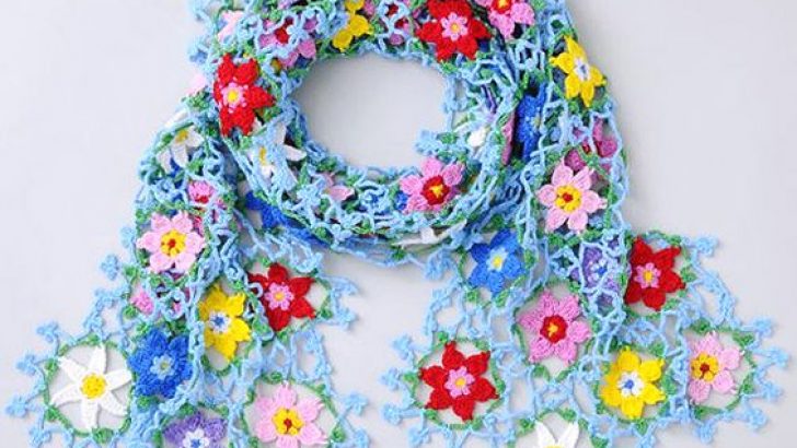 Handmade Spring Scarf Models