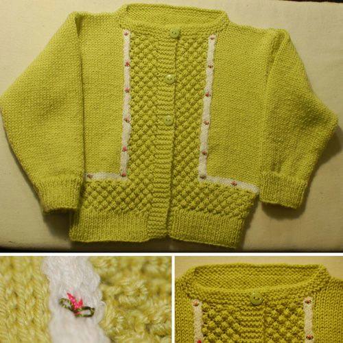 Baby knitted sweater free pattern