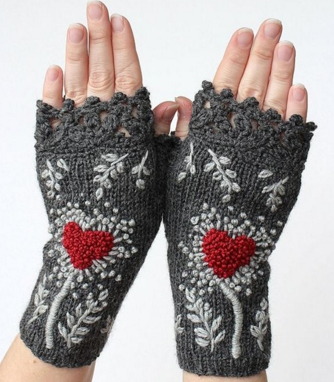 Knitted Fingerless Gloves