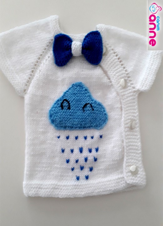 Knitted cloud-inspired baby vest free pattern - Knittting Crochet