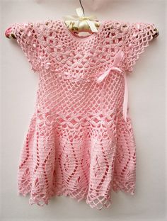 Knitted baby summer dresses