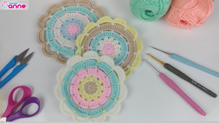 Colourful crochet mandala patterns