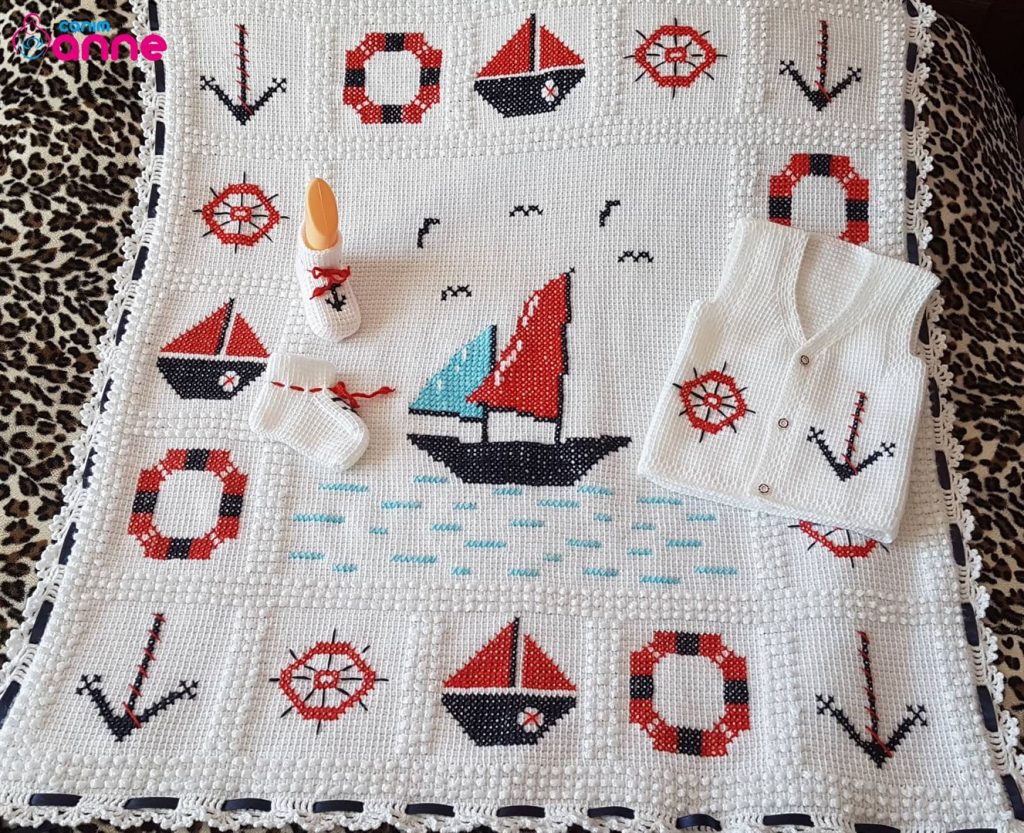 Sailor Baby Blanket Free Pattern