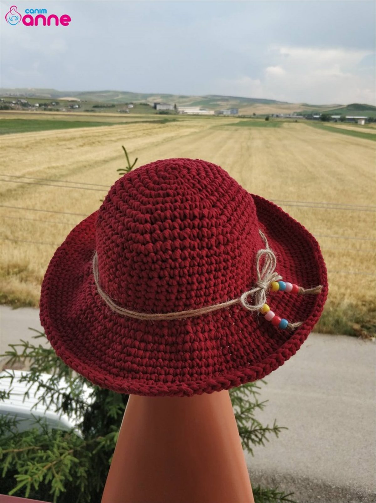 shell brimmed sun hat pattern
