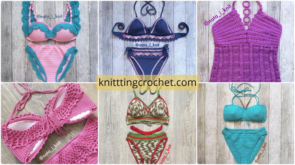 Most Beautiful Knit Bikini Bottom and Top Patterns