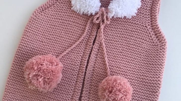 Pompom Baby Vest Free Pattern Knittting Crochet