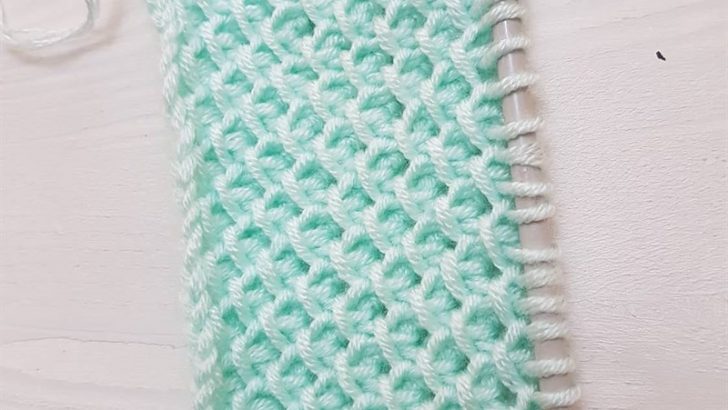 Tunisian 3D Honeycomb pattern