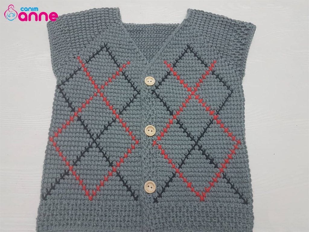 Tunisian Job Plaid Vest Pattern Free - Knittting Crochet