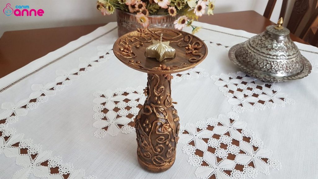 Recycled DIY Bottle Candle Holder – Candlestick