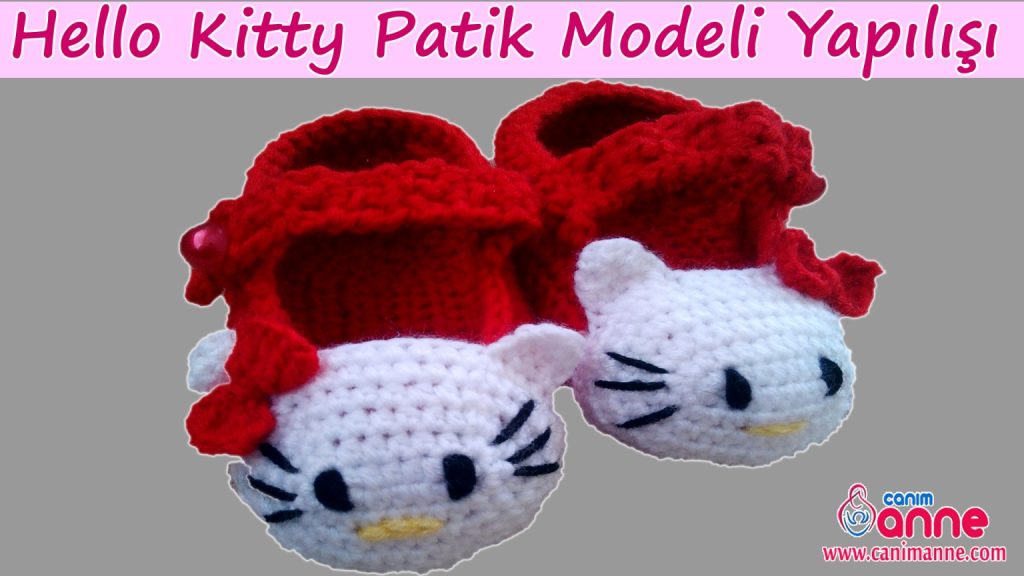 Very Beautiful Hello Kitty Baby Booties Pattern