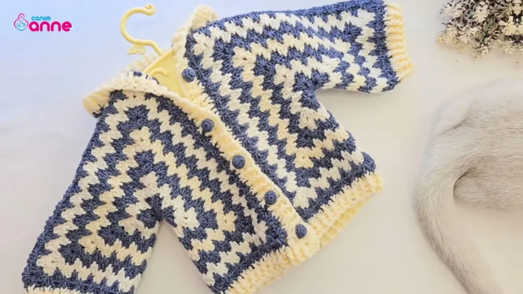 2 Crochet Baby Cardigan Making with Motifs