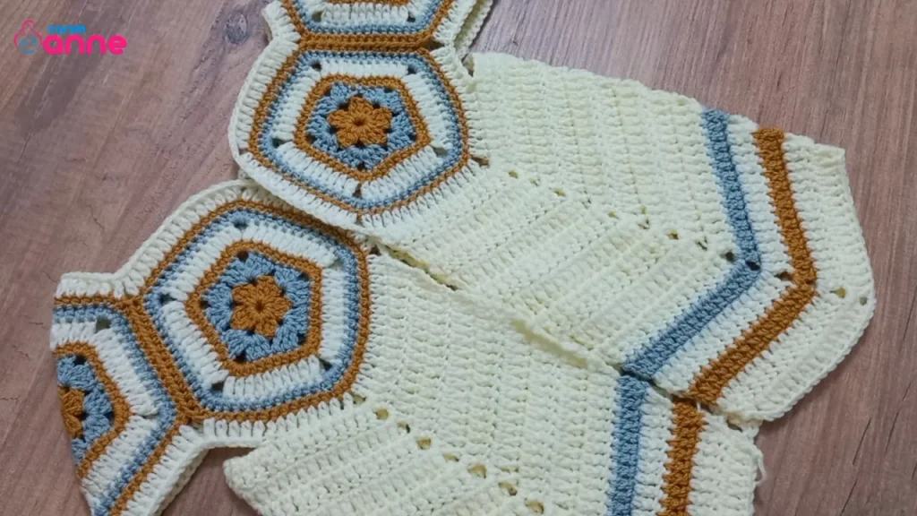 Crochet Hexagonal Motif Vest Model