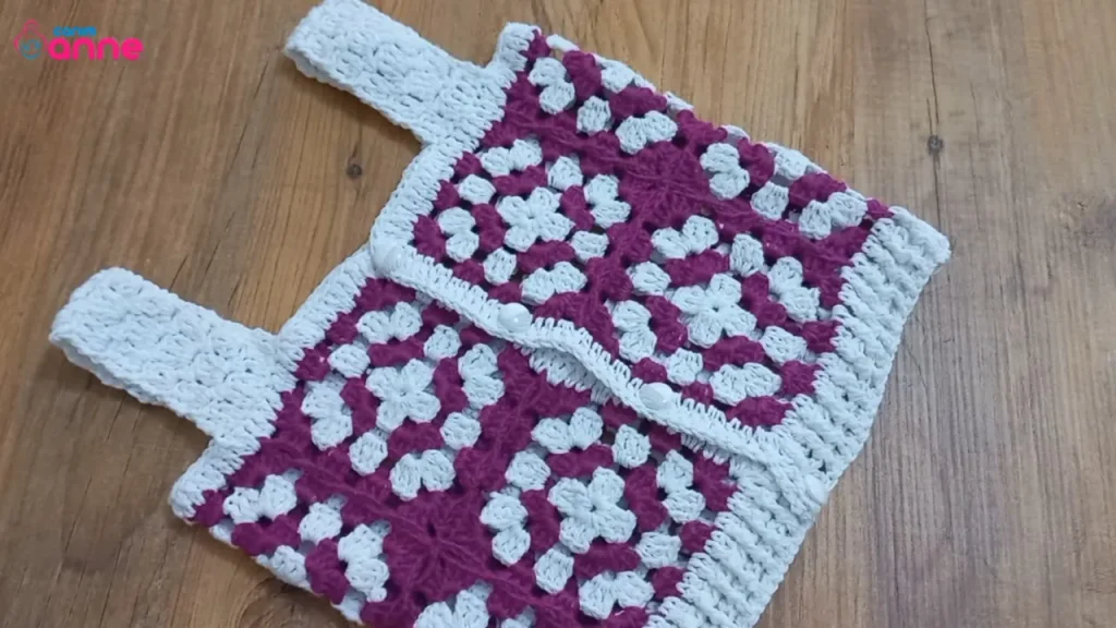 Crop Vest Pattern with Crochet Motifs