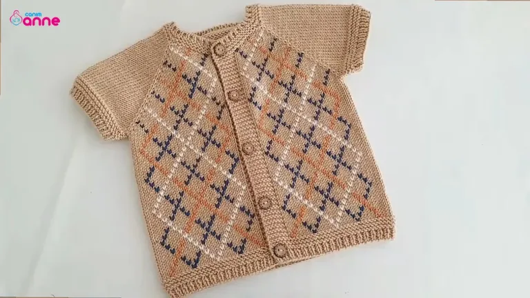 Plaid Embroidered Baby Boy Vest Pattern