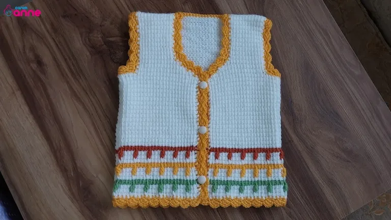 Practical Tunisian Baby Vest Pattern