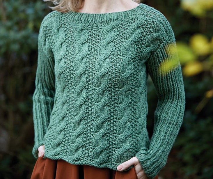 Knitted women’s sweater pattern free